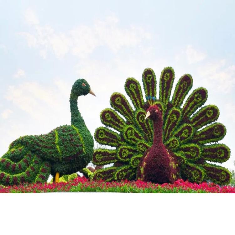 户外各种大型仿真植物造型绿雕动物绿雕造型设计厂家直销