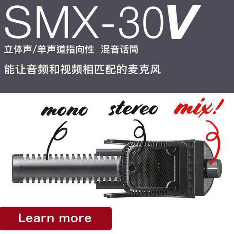 Azden SMX-30V 阿兹丹立体声 单声道指向性 混音话筒 机头话筒 机头麦 影视拍摄话筒 视频拍摄话筒麦克风图片