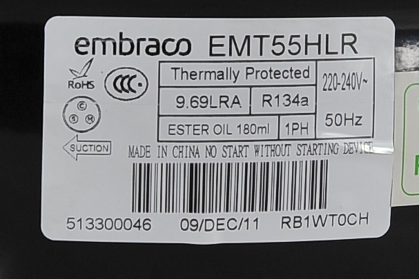 恩布拉科EMT55HLR压缩机