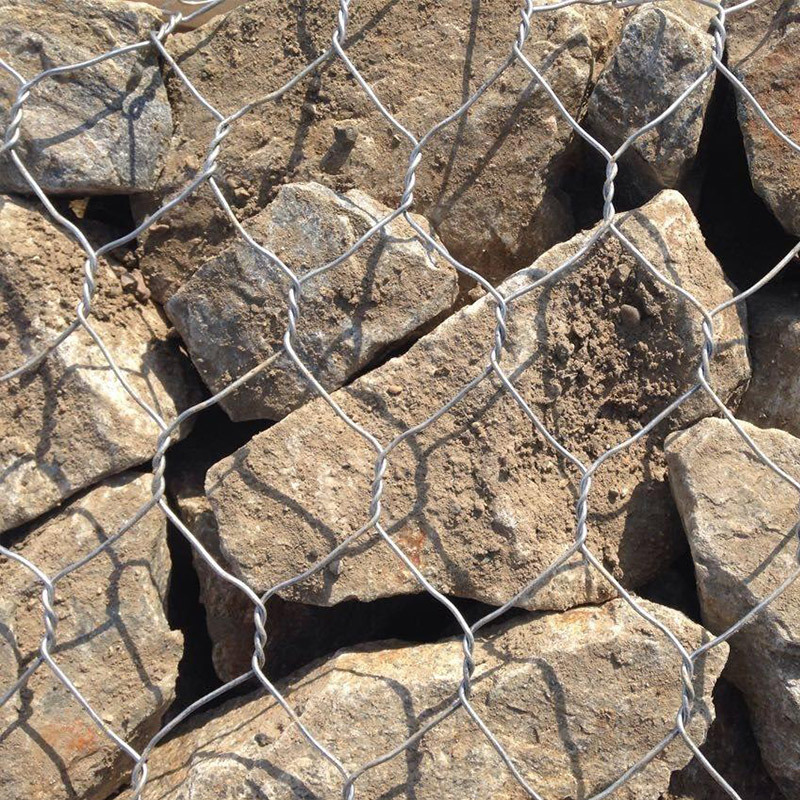 雷诺护垫护坡拧花石头铁丝网固滨笼 铅丝格宾石笼网箱墙