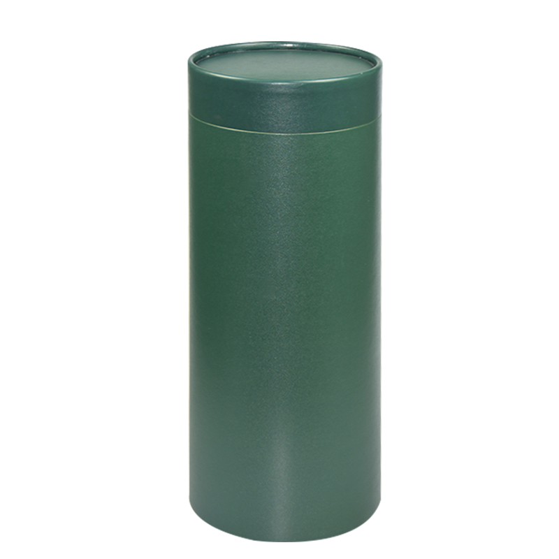绿色纸罐YB120707 定做绿色纸罐通用圆筒特种纸茶叶罐酒罐包装纸筒圆形