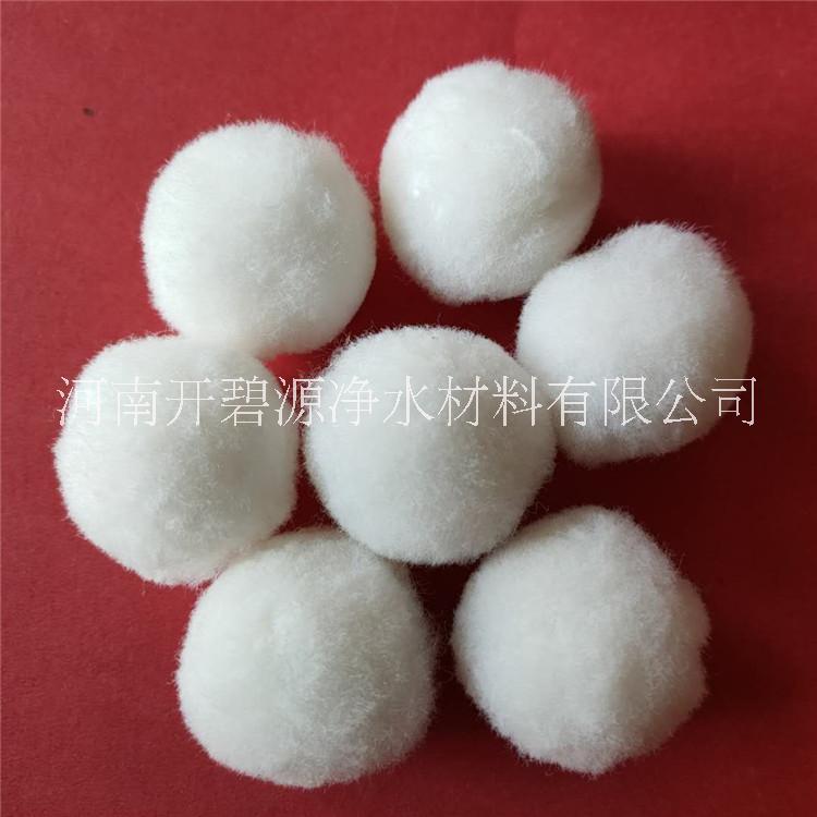 多产型号35-40mm纤维球 水过滤用白色涤纶丝纤维球