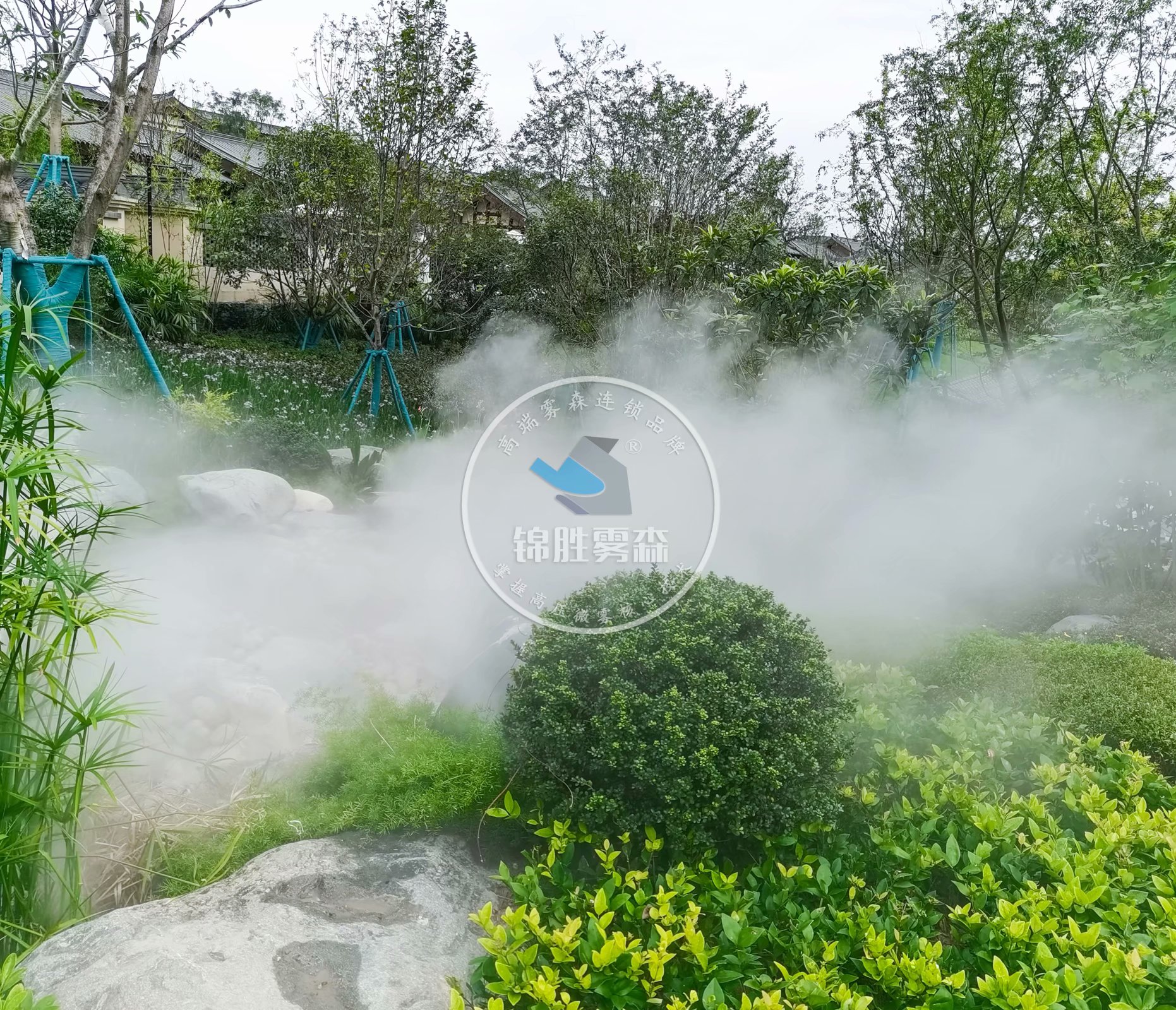 高压喷雾造景高压喷雾造景  湖南人造雾在园林建设中的安装