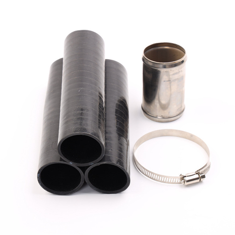 黑色硅胶管耐高温大口径硅胶软连接可开模定制柔软弹性