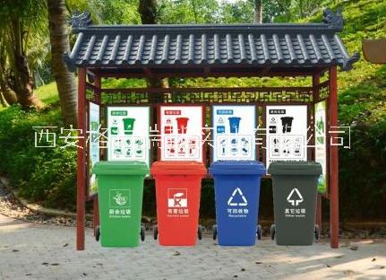 定制户外垃圾分类亭垃圾桶不锈钢宣传栏创意回收分类垃圾亭广告牌