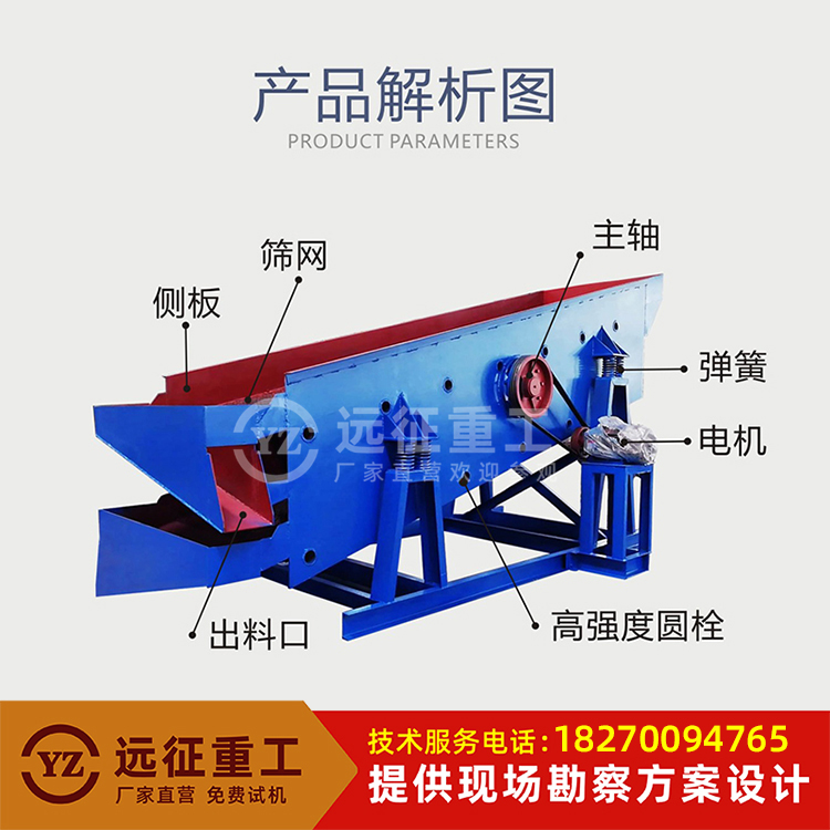 沙石震动筛工业大型电动筛网配件石料砂石小型直线振动筛选机