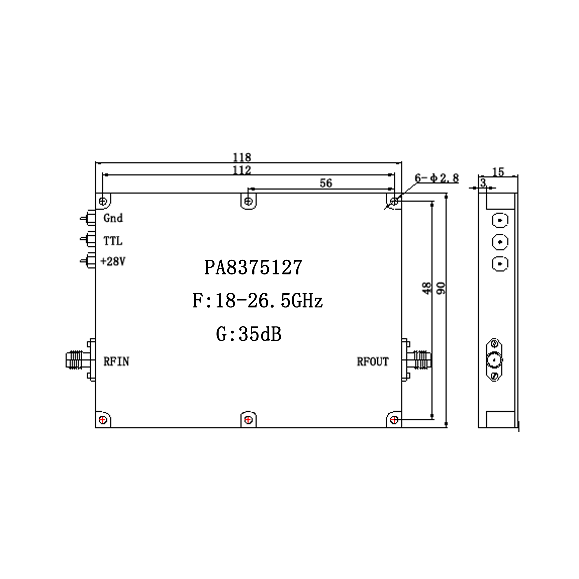 功率放大器 PA8375127[18-26.5GHz]