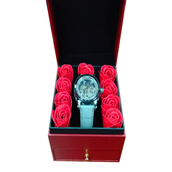 手表花盒新品手表花盒 高档手表礼品盒 情人节手表盒 定做手表玫瑰花盒 手表花盒