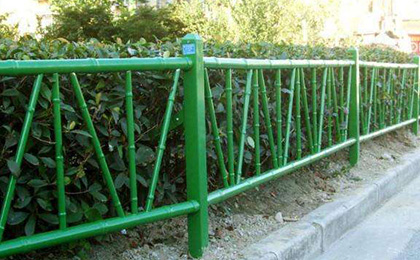 不锈钢仿竹护栏 绿色新农村建设护栏 定制景区绿化竹节围栏  景区仿竹护栏