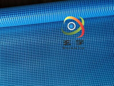 浙江现货供应PVC透明蓝色夹网布 蓝色透明网格布 80米起订