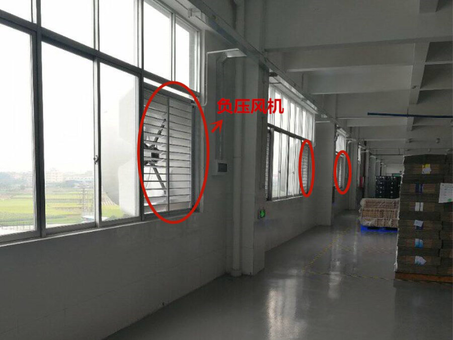南昌工厂降温设备负压风机的应用