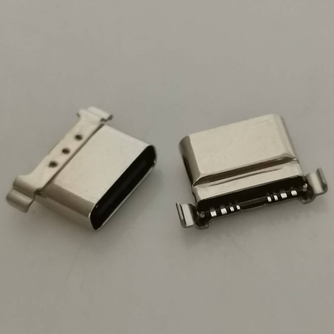 USB3.1 TYPE-C超短体防水母座8PIN 大电流 沉板母座防水USB 带点