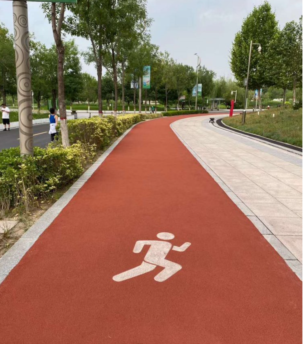 重庆陶瓷颗粒防滑坡道施工 重庆彩色沥青路面材料公司图片