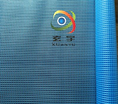 浙江现货供应PVC透明蓝色夹网布 蓝色透明网格布 80米起订