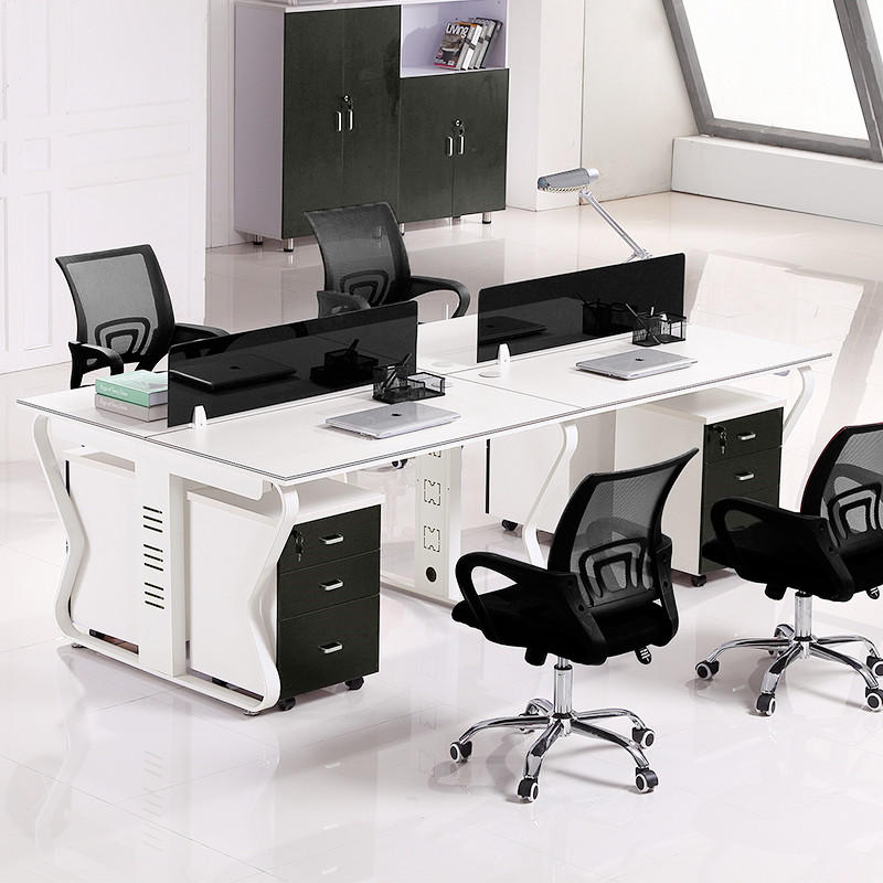 职员办公桌钢架电脑桌现代办公桌椅组合员工位