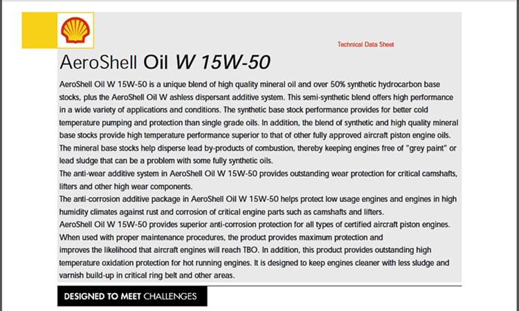 壳牌W 15W-50内燃机油Aeroshell Oil W 15W-50图片