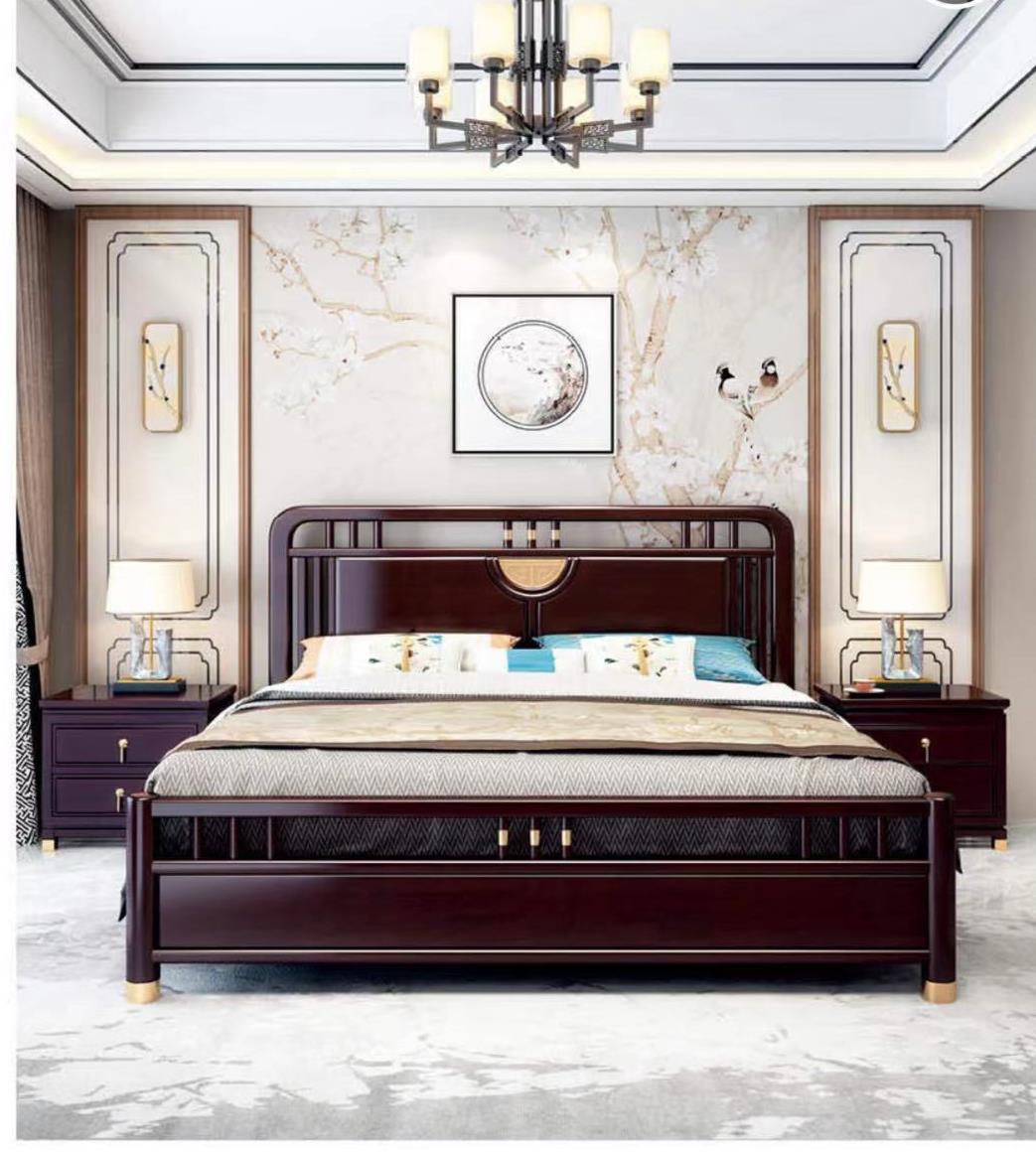 新中式轻奢实木床