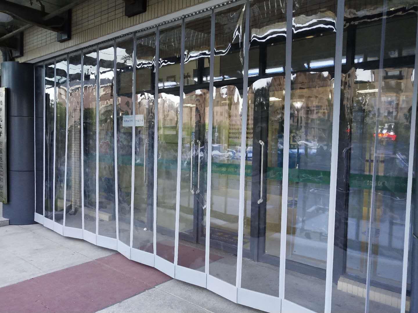 上海透明 磁铁软门帘 铝合金折叠门制作安装
