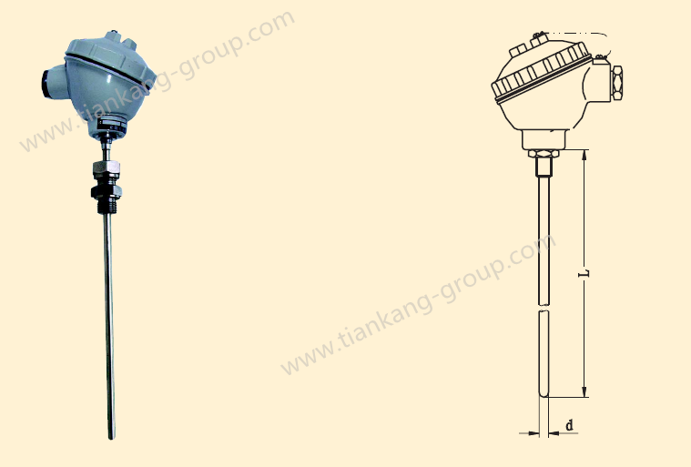 滁州市热电阻厂家天康压力表 热电阻#带热电偶、热电阻双金属温度计