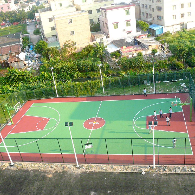 天津塘沽运动篮球场地划线施工橡胶丙烯酸场地修建价格