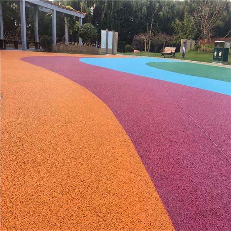 长沙市 彩色透水绿道 透水混凝土增强剂 生态地坪 设计