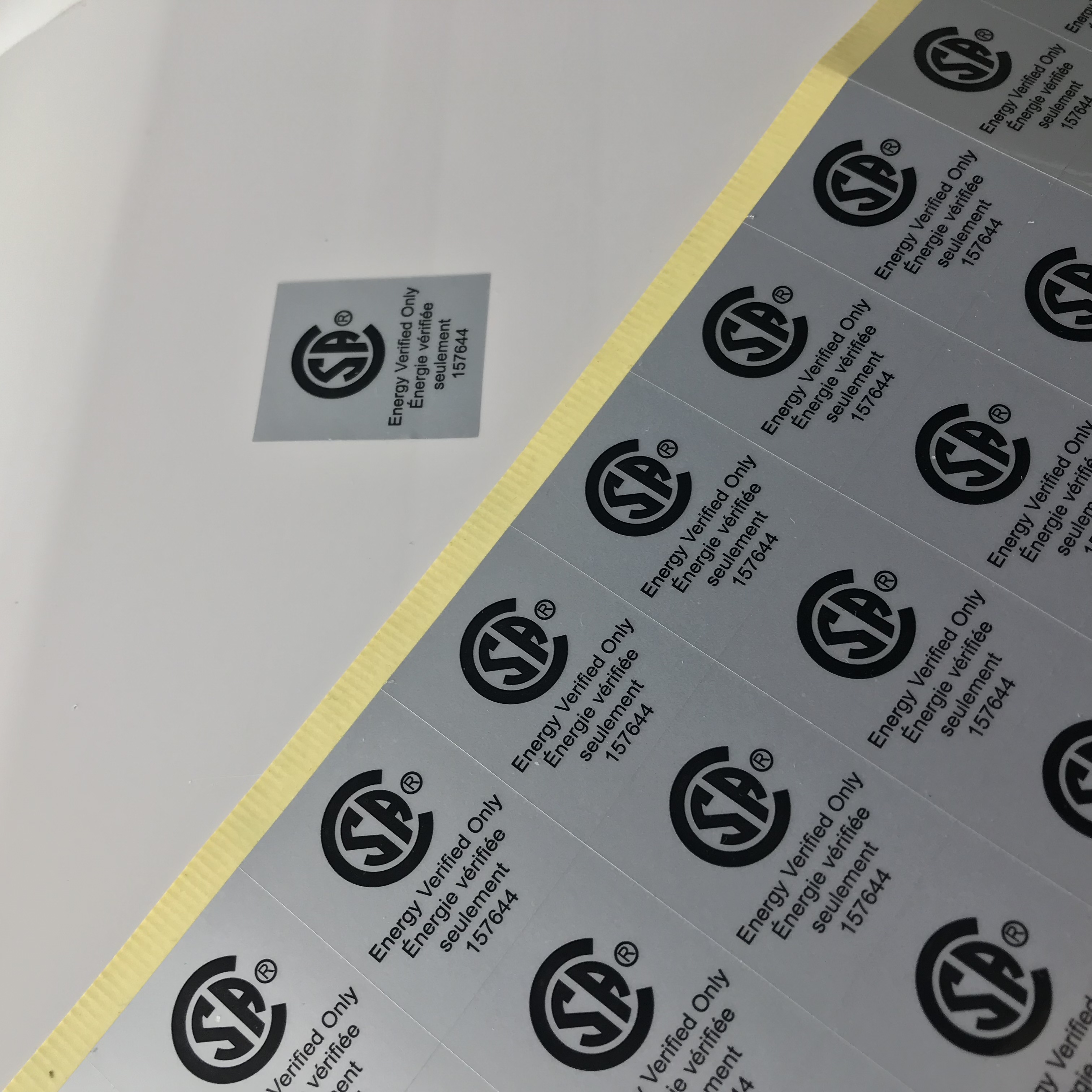 佛山市csa标签 哑银贴纸印刷 耐15厂家csa标签 哑银贴纸印刷 耐150度高温标签 电烤炉警告不干胶标签
