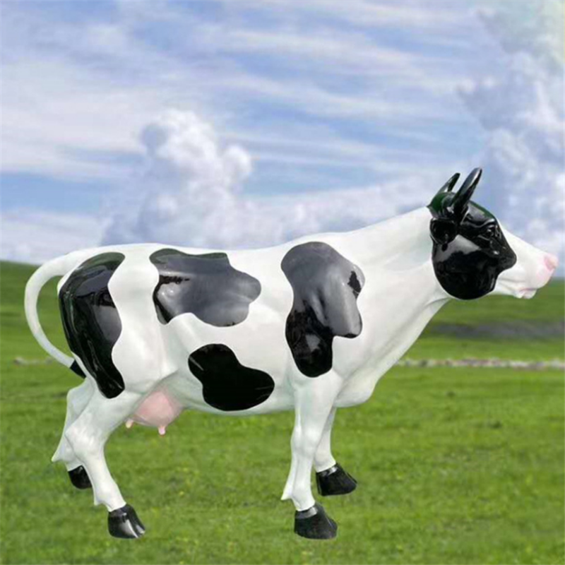 玻璃钢奶牛雕塑玻璃钢动物雕塑奶牛雕塑