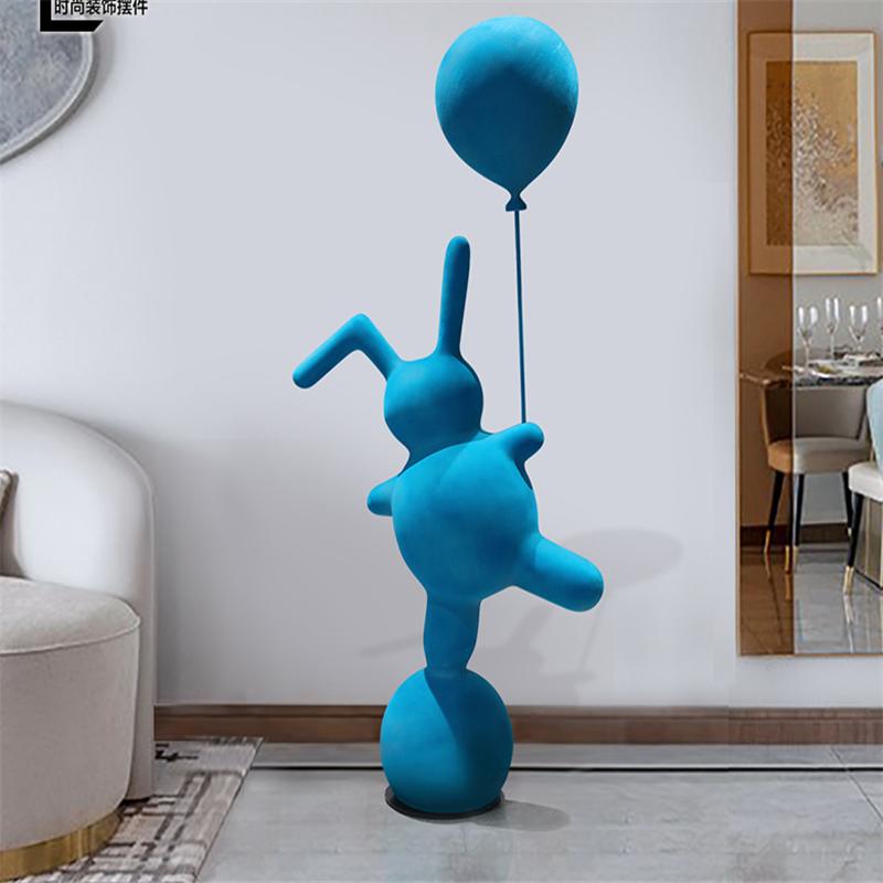 不锈钢气球小兔雕塑气球小兔雕塑