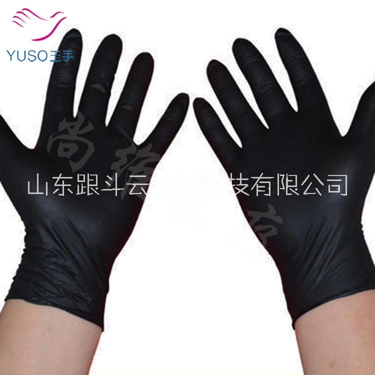 PVC一次性手套厂家 黑色手套直销出口 外贸直销 一次性手套 玉手PVC手套