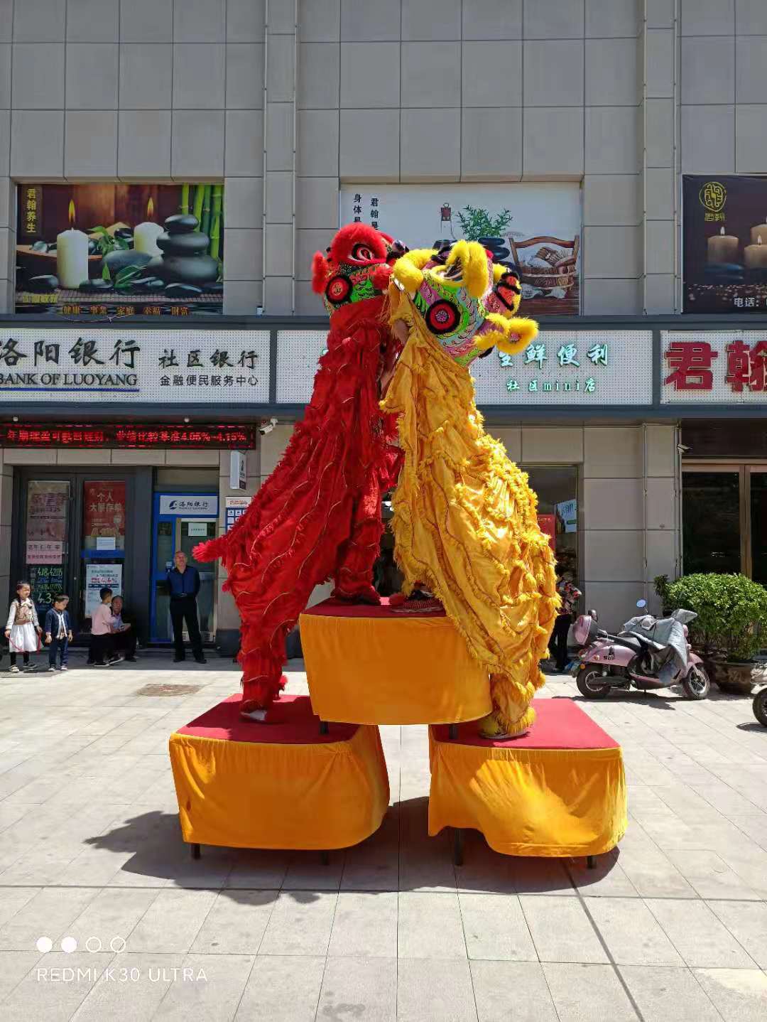 郑州舞狮队醒狮团开业舞狮表演图片