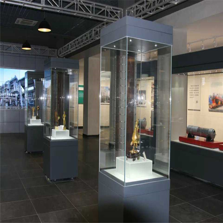 钢板烤漆博物馆展示柜古董字画瓷器塑像独立展柜定制 博物馆展柜