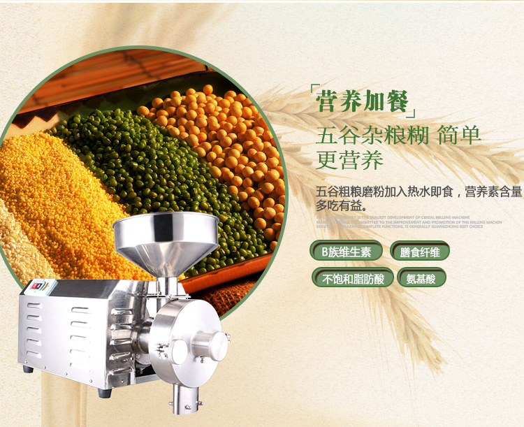广州市白果磨粉机厂家不锈钢银耳磨粉机 商用五谷杂粮磨粉机 广西白果磨粉机