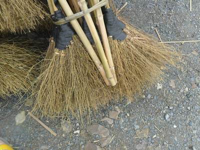 高粱竹扫把，环卫直柄竹扫帚，工业直柄竹扫帚纯手工轧制量大品