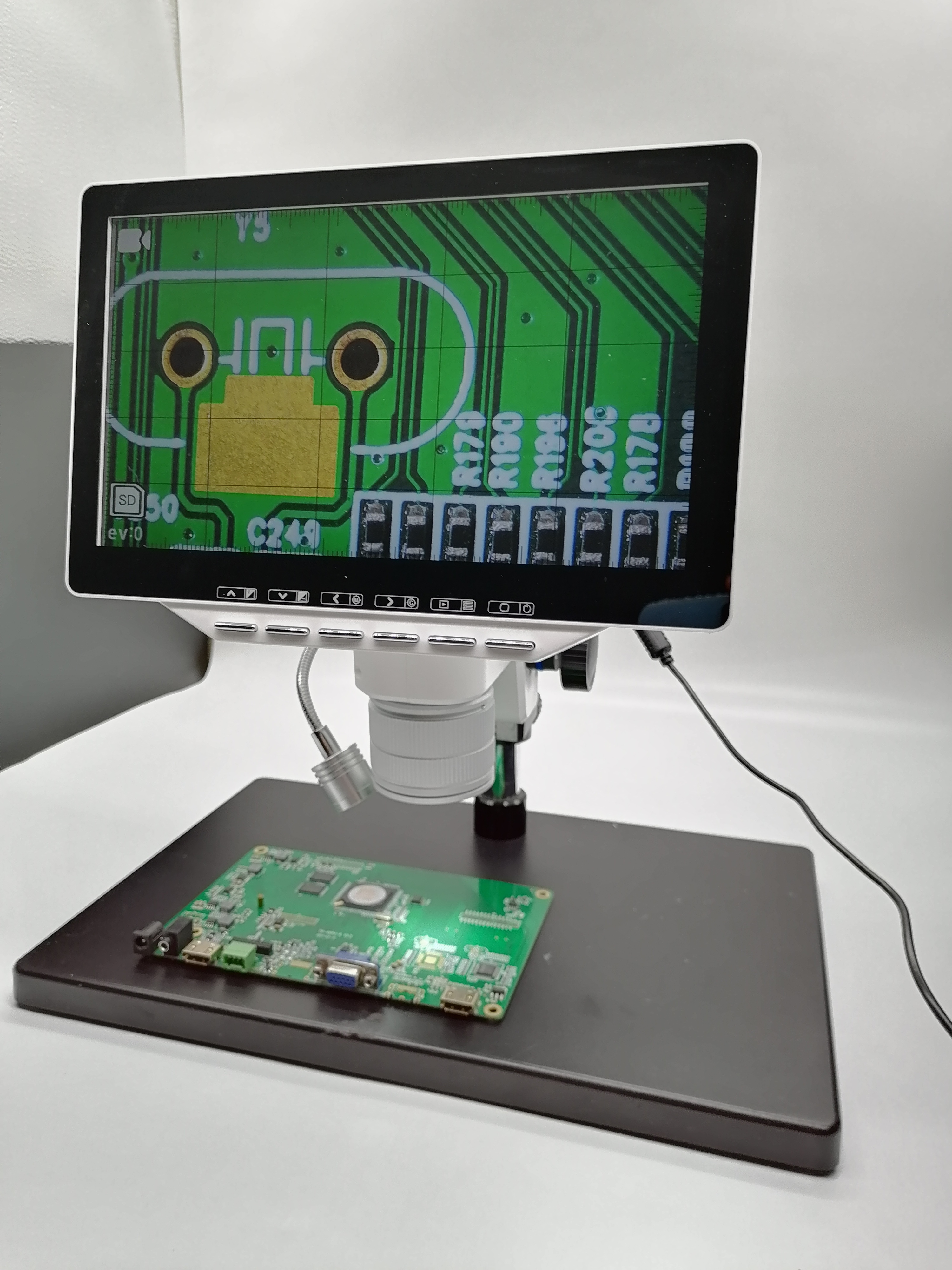 工业生产维修检测数码工业显微镜 HDMI 高清视频显微镜一体机 微尔度数码工业显微镜