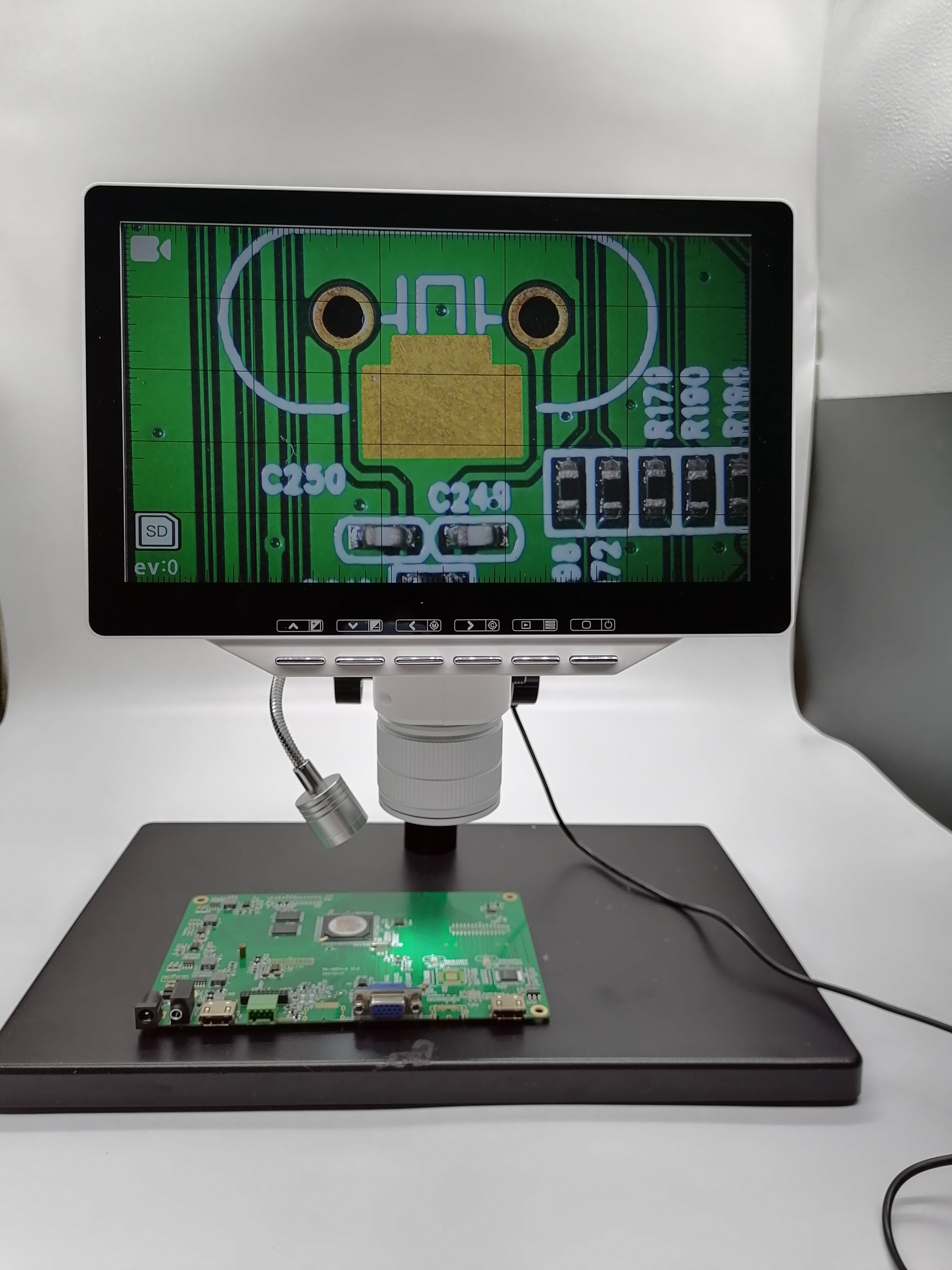 微尔度welldu 拍照录像一体HDMI高清视频数码电子工业显微镜一体机 显微镜厂家 工业生产维修检测工业相机显微镜