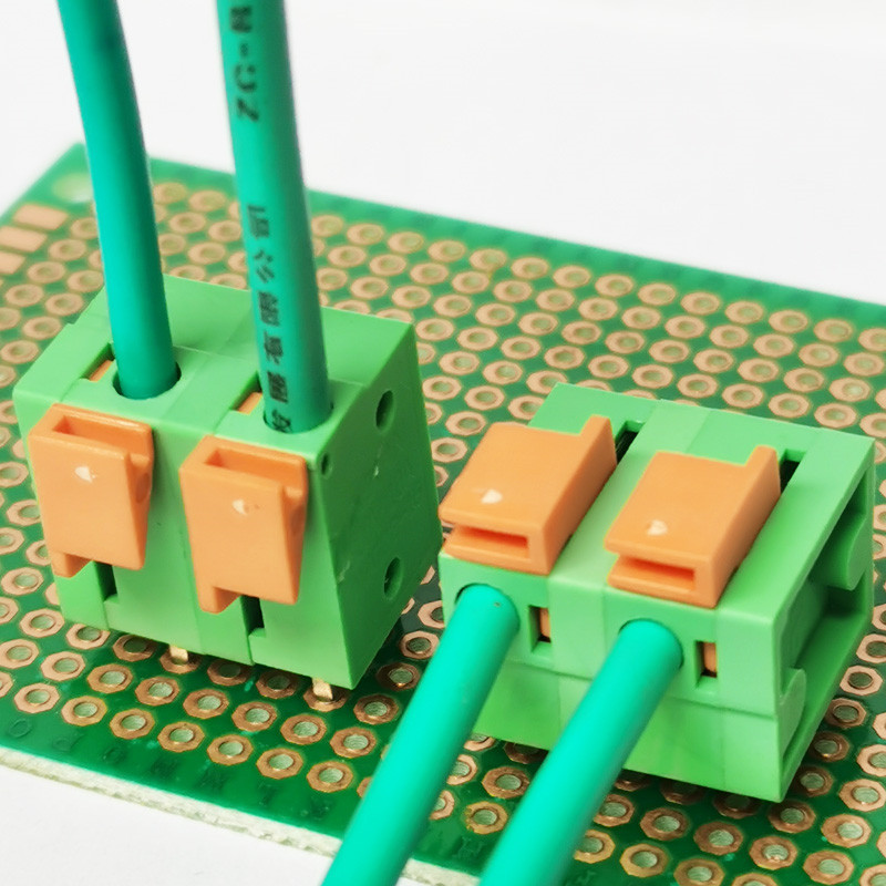 电流传感器用免螺丝接线端子7.62MM环保绿色连接器 FS1.5-XX-762-01