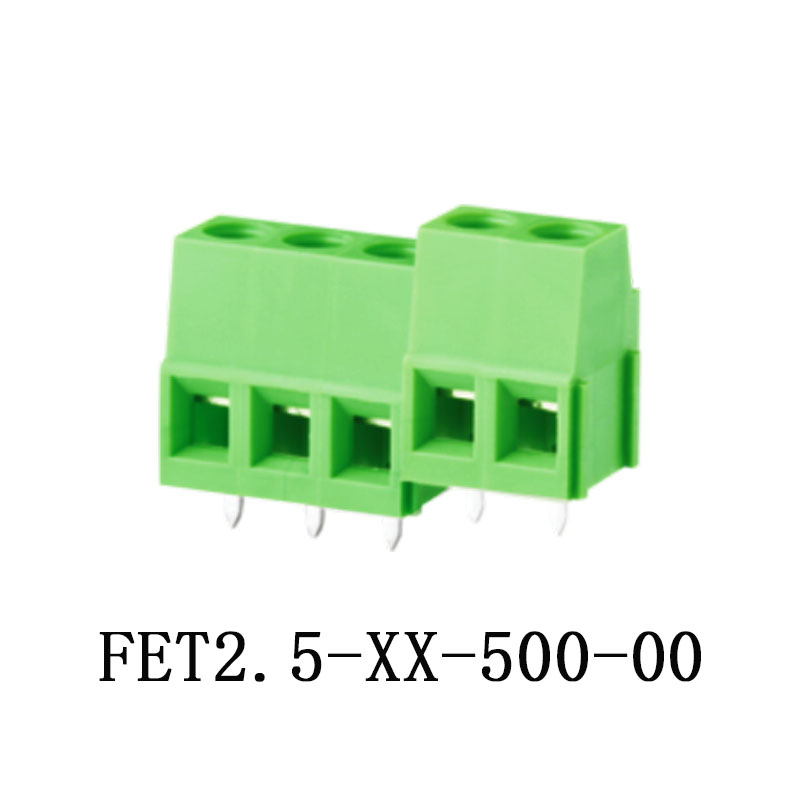 工业设备升降式接线端子绿色5.08MM连接器 FET2.5-XX-508-0