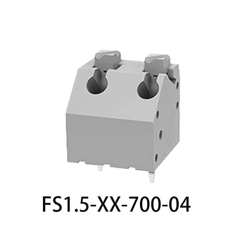 家用照明免螺丝接线端子灰色7.0MM连接器 FS1.5-XX-700-04