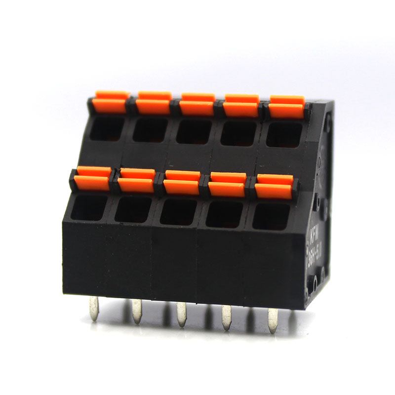 工业自动化免螺丝接线端子黑色5MM连接器 FS2.5-XX-500-28