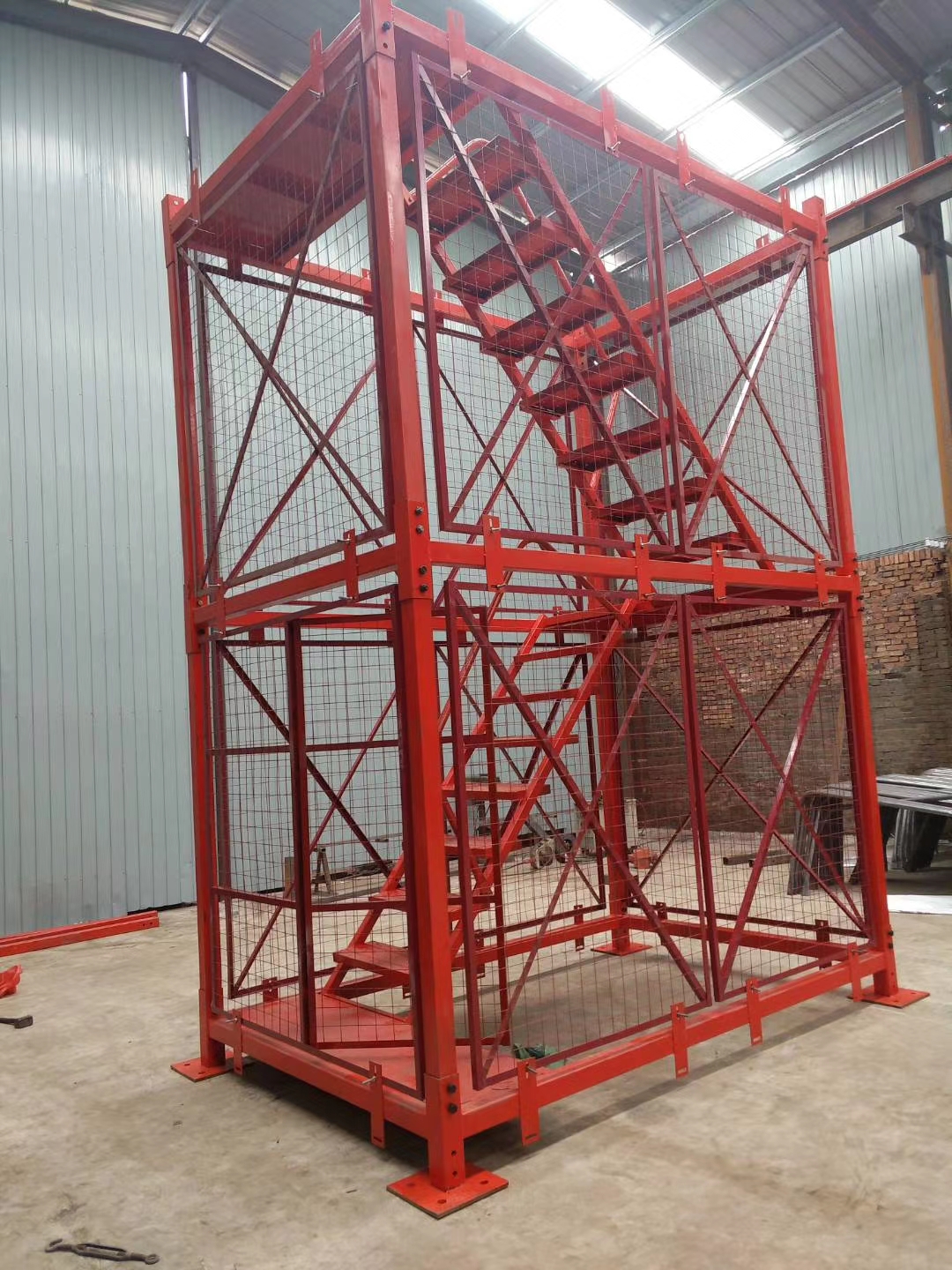 安全爬梯厂家 建筑施工安全梯笼 可拆卸基坑安全爬梯 可定制