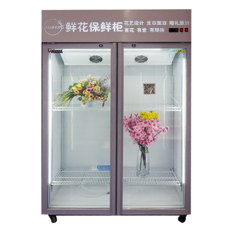 鲜花保鲜柜鲜花展示柜立式批发出口风冷鲜花柜