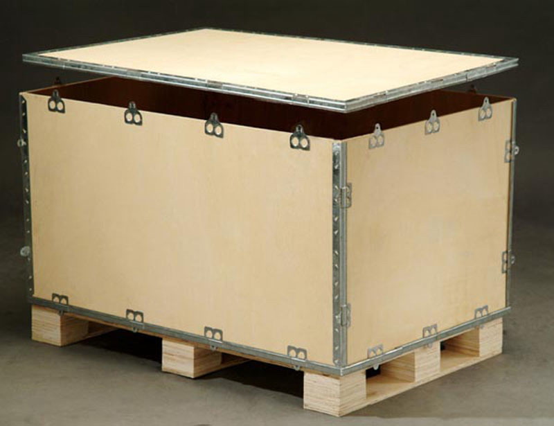 上海松江木箱包装箱钢带箱 上海松江木箱包装箱钢带箱卡扣箱