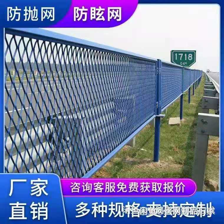 桥梁防抛网 高速公路防眩网钢板网河北省安平县厂家