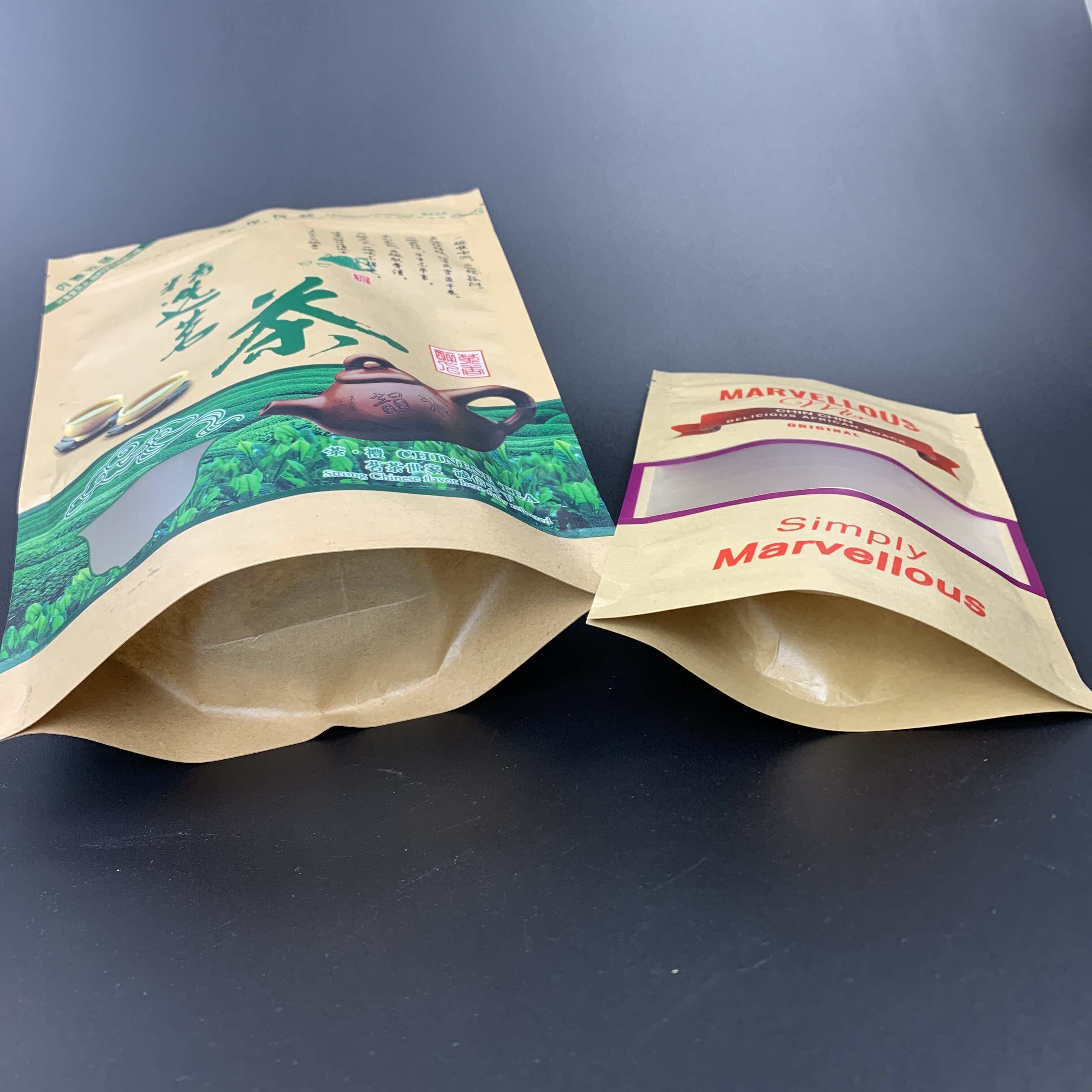 通用复合牛皮纸袋定做 茶叶坚果自立拉链复合袋铝膜牛皮纸包装袋图片