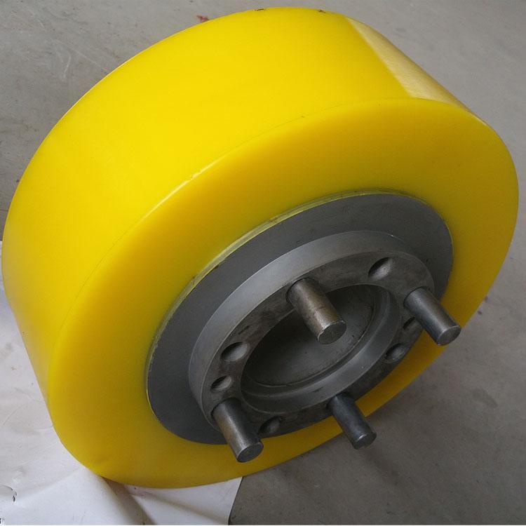 优力胶滚轮 PU聚氨酯包胶轮 耐压传动滚轮 铁轮包胶