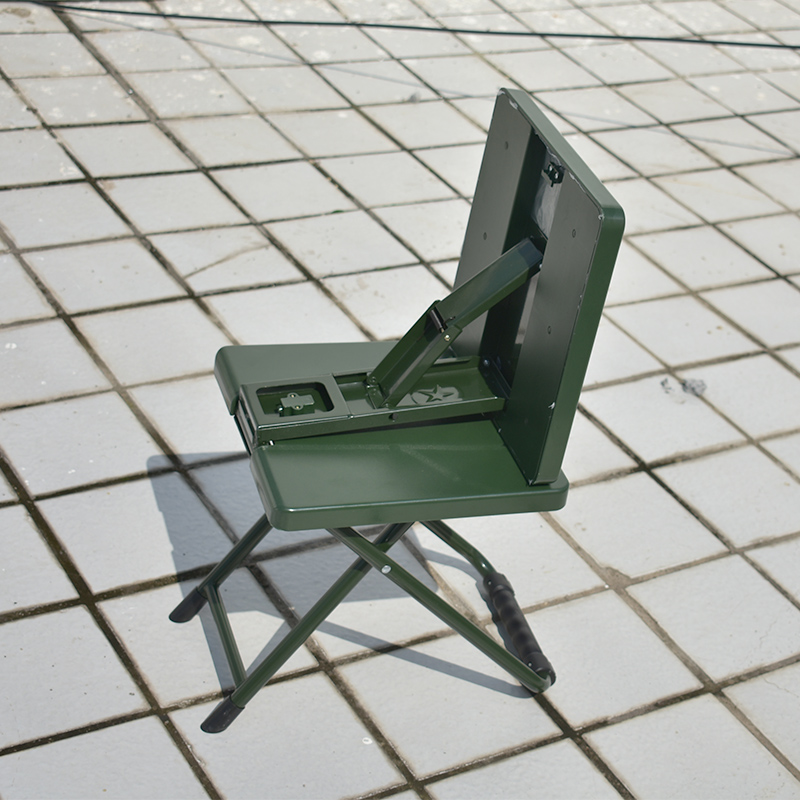 多功能折叠椅 户外野战折叠椅  户外写生桌椅一体战备凳 多功能写字椅 制式单人战备凳