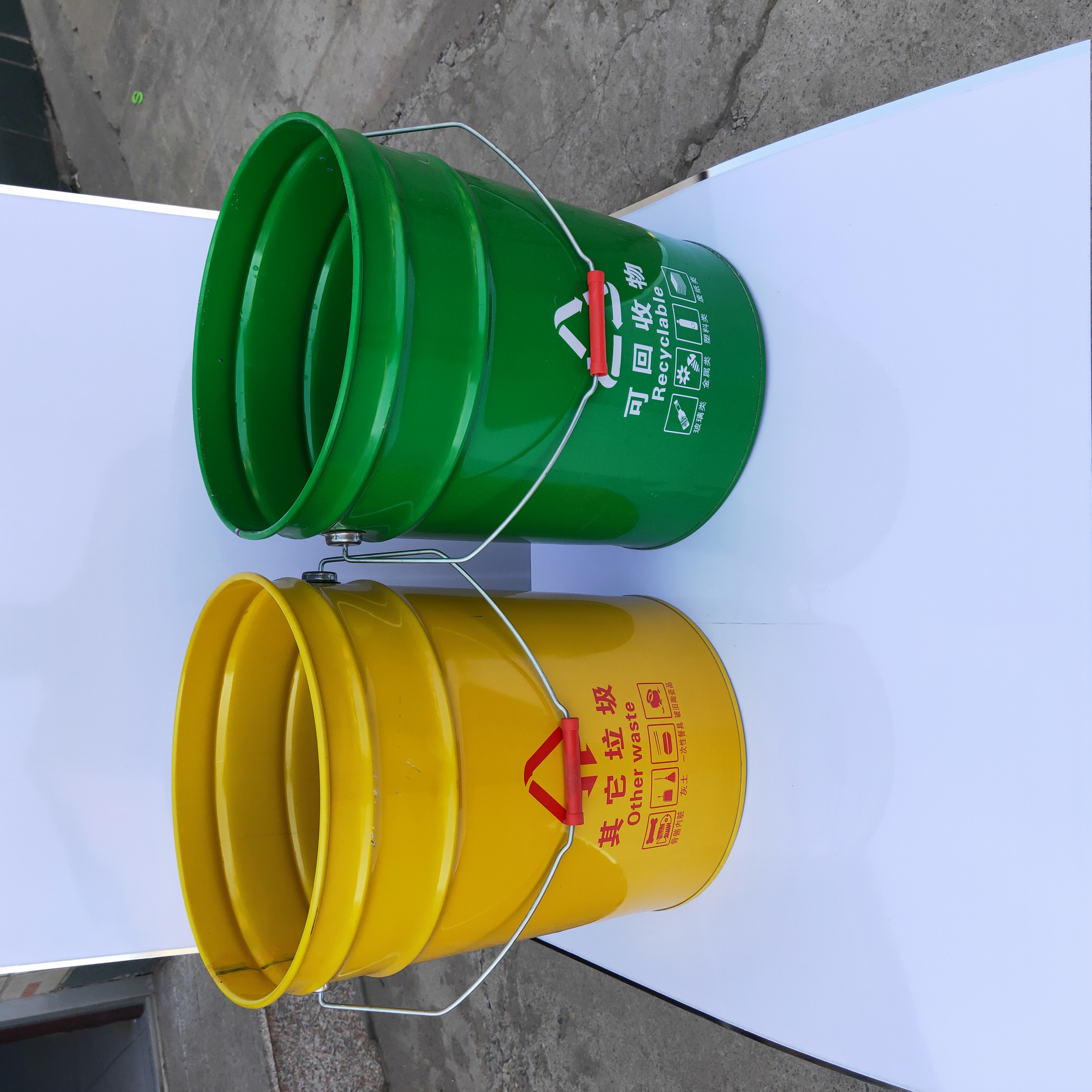 20升/垃圾桶垃圾分类渣土厨房垃天津可定制马口铁铁皮桶油漆桶稀料桶金属粉末包装桶花兰桶圆桶
