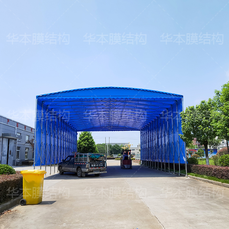 郑州金水区 活动防雨棚 大型移动伸缩推拉蓬 工厂折叠活动雨棚
