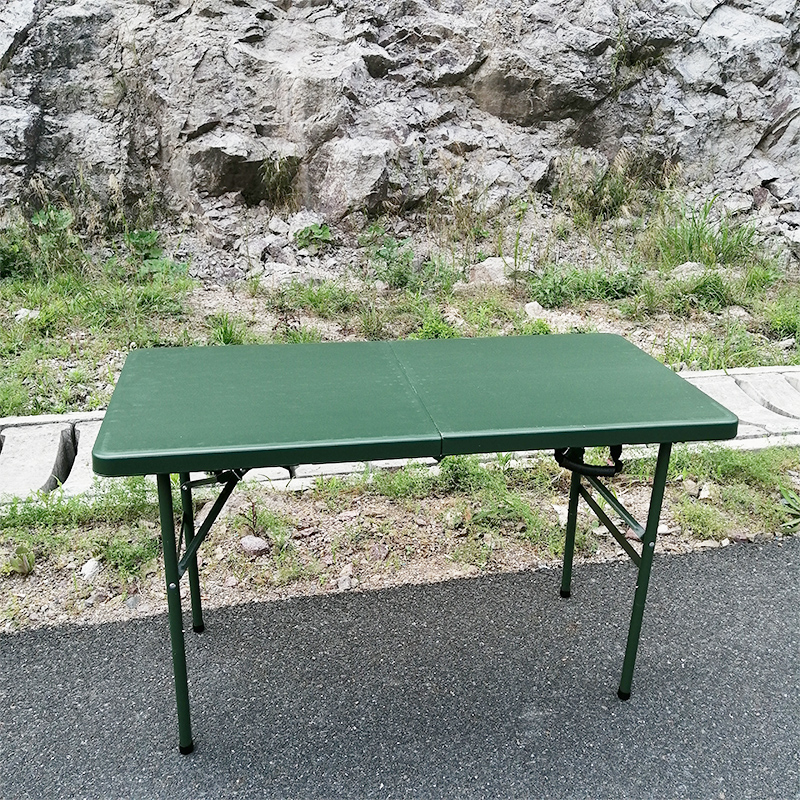 野营餐挥作业桌椅子 ，1.2米军绿色吹塑折叠桌 ，户外作业训练折叠桌椅浙江华军