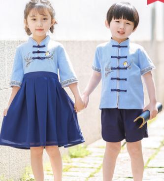 幼儿园国学风园服夏季装小学生校服演出服中国风复古风款式多